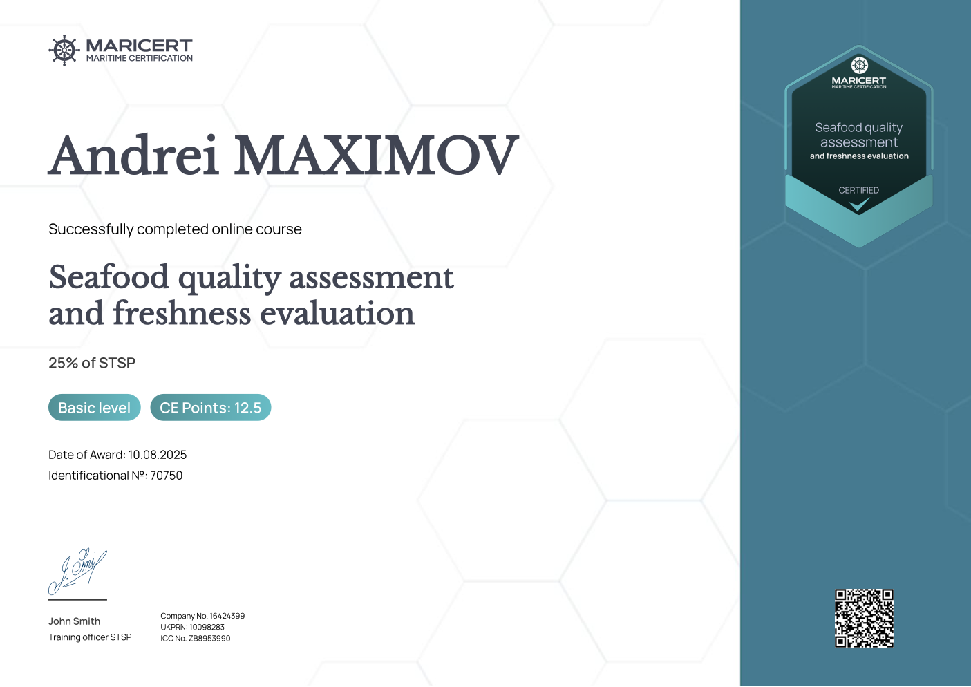 Certificate