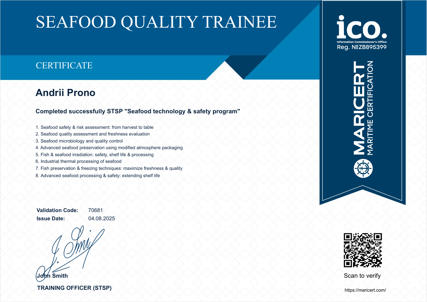 Certificate