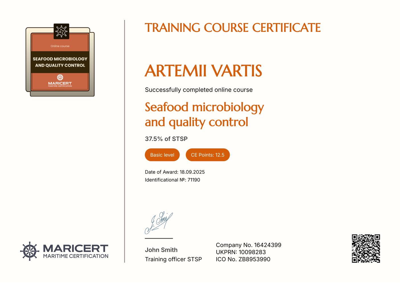 Certificate