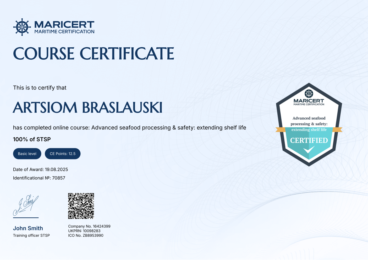 Certificate