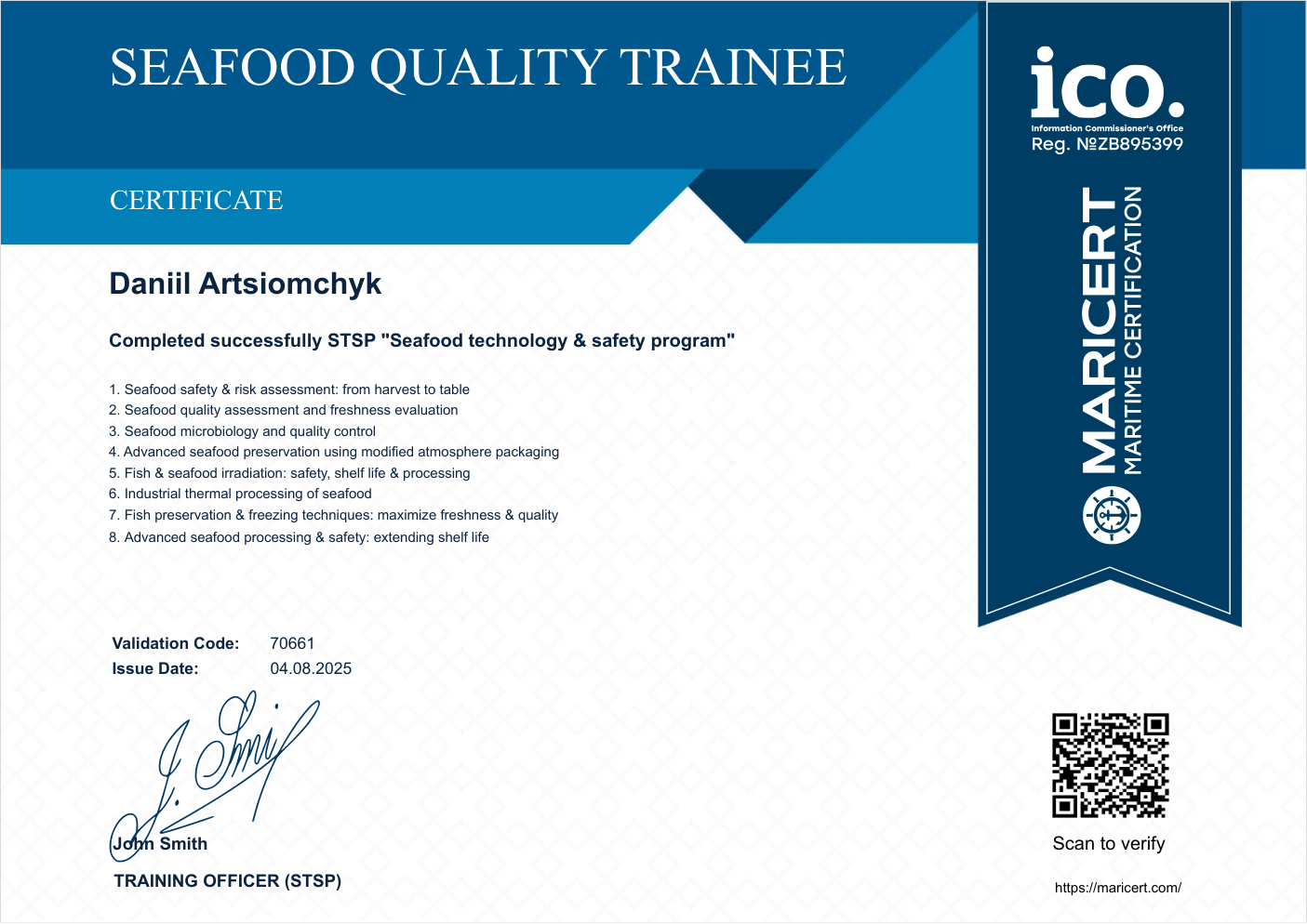 Certificate