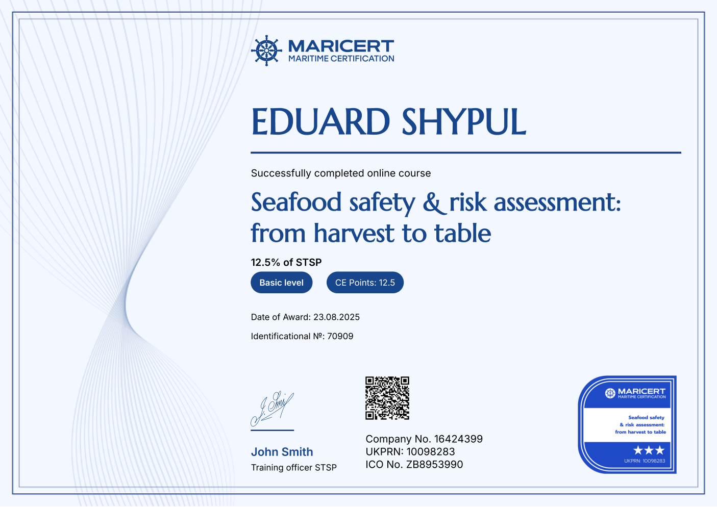 Certificate
