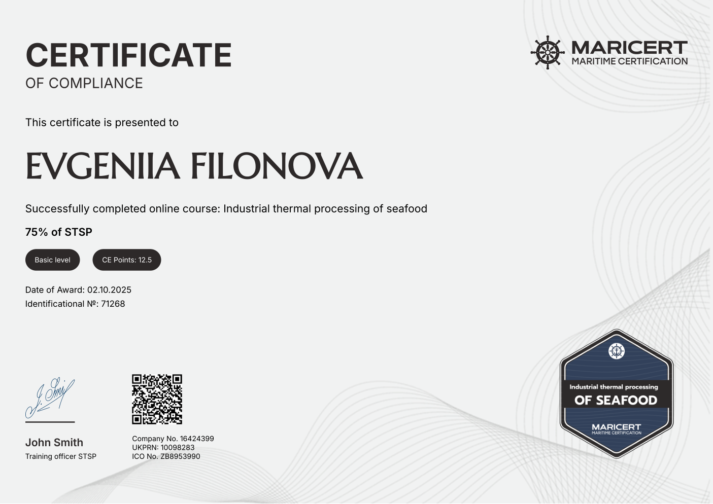 Certificate