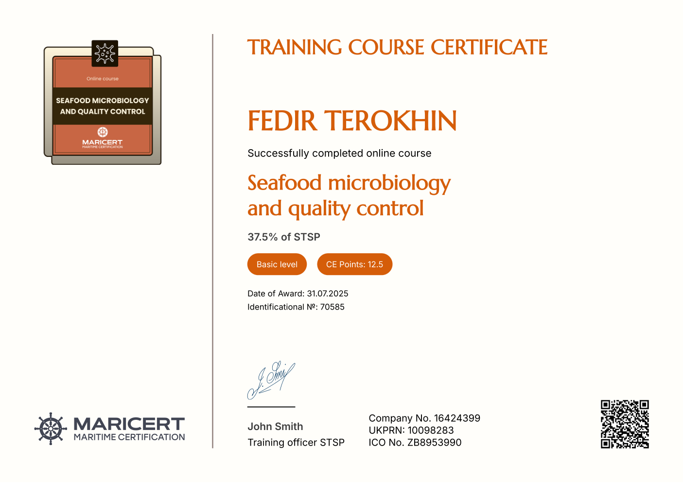 Certificate