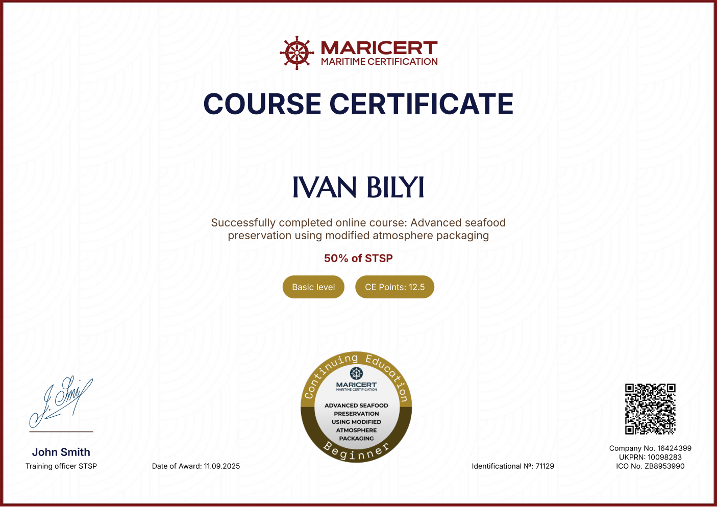 Certificate