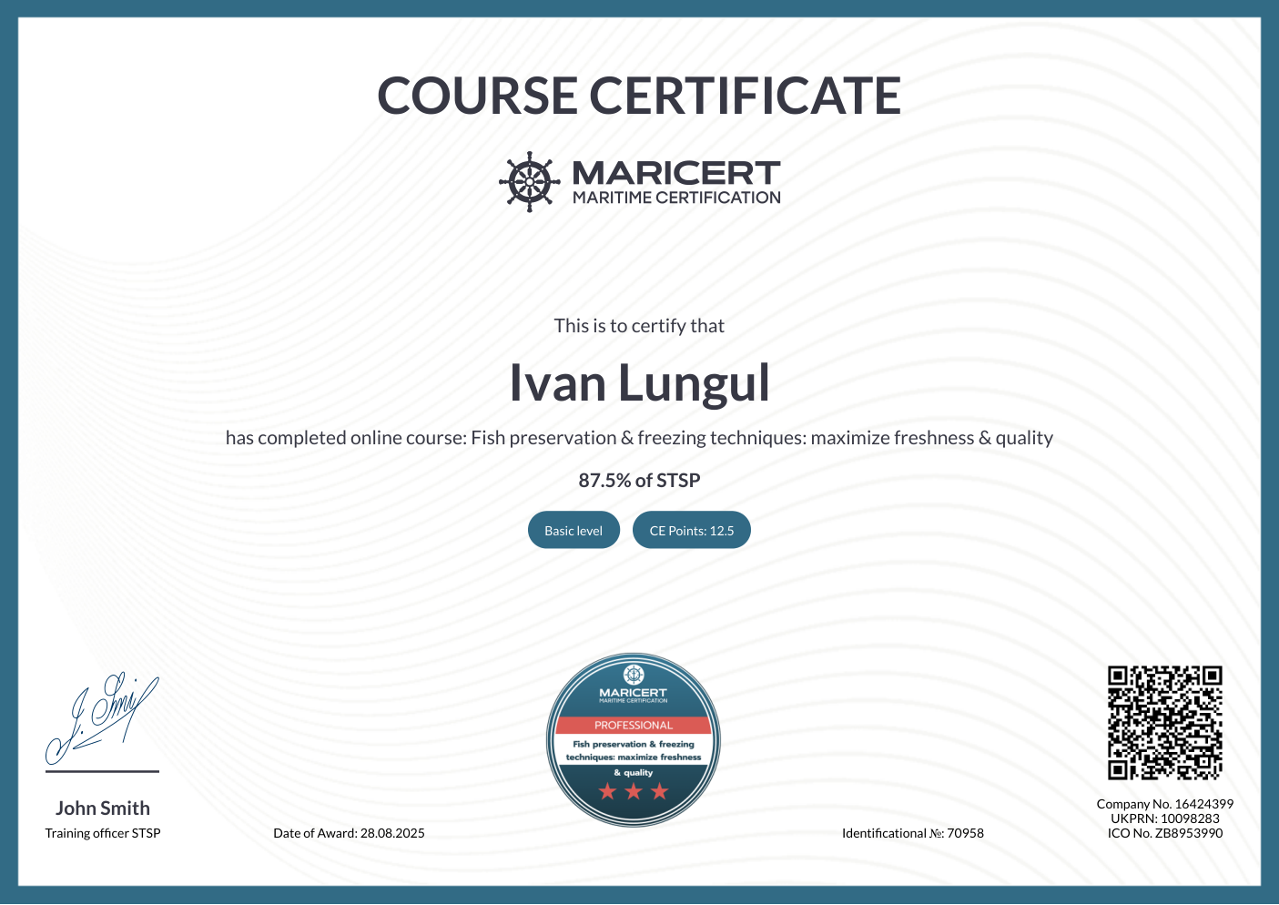 Certificate