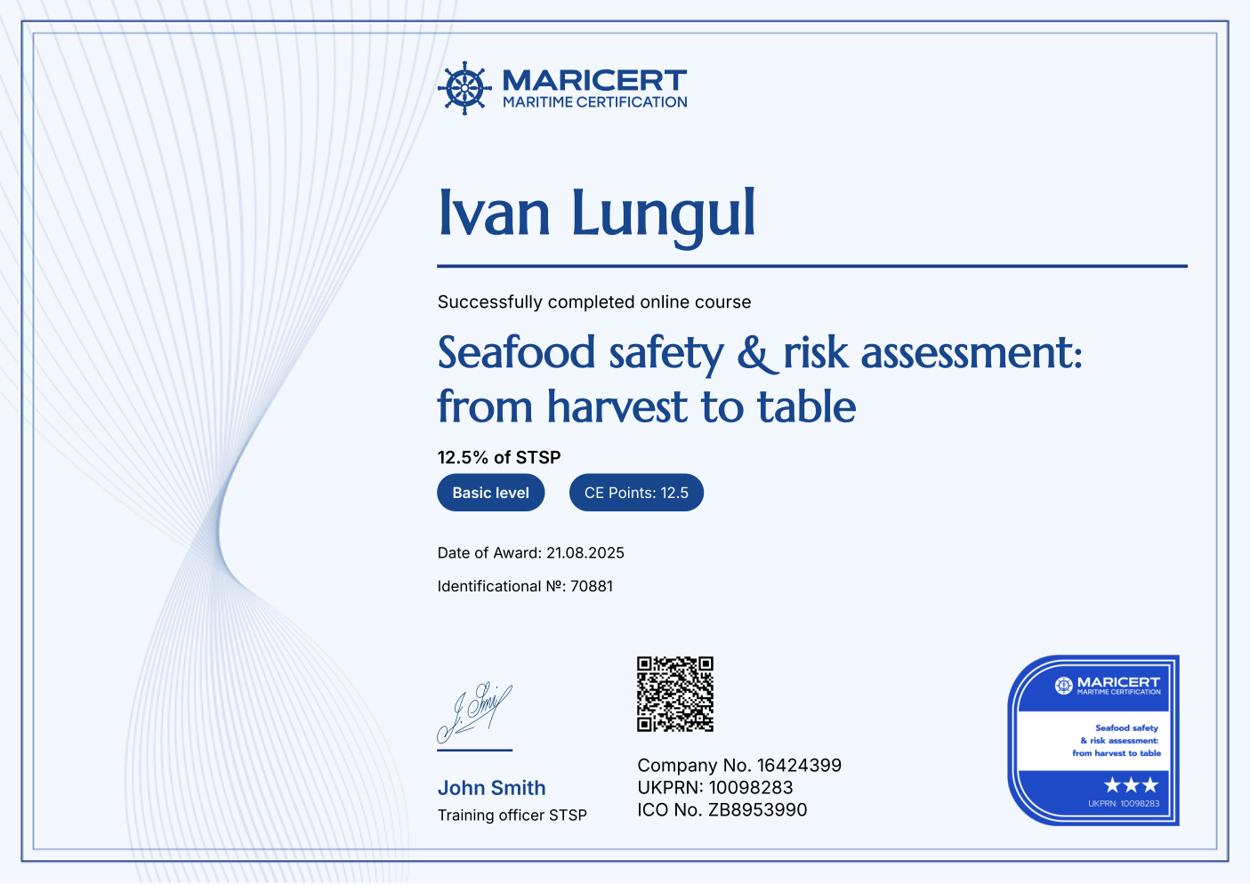 Certificate