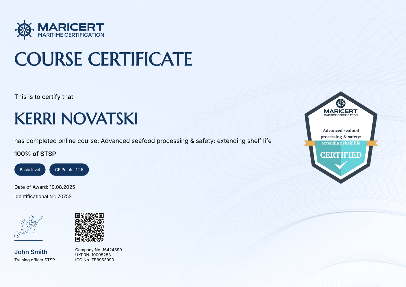 Certificate
