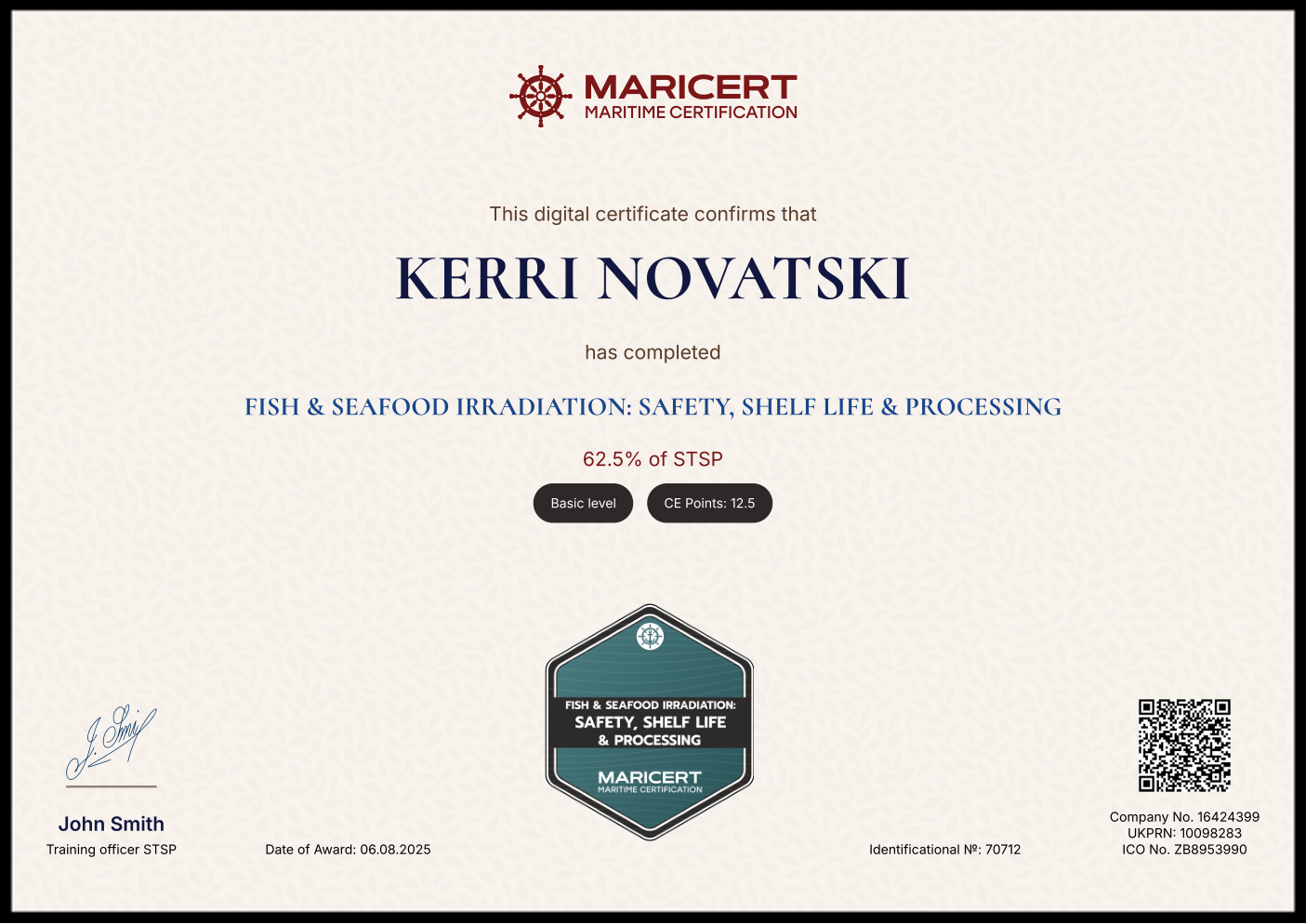 Certificate