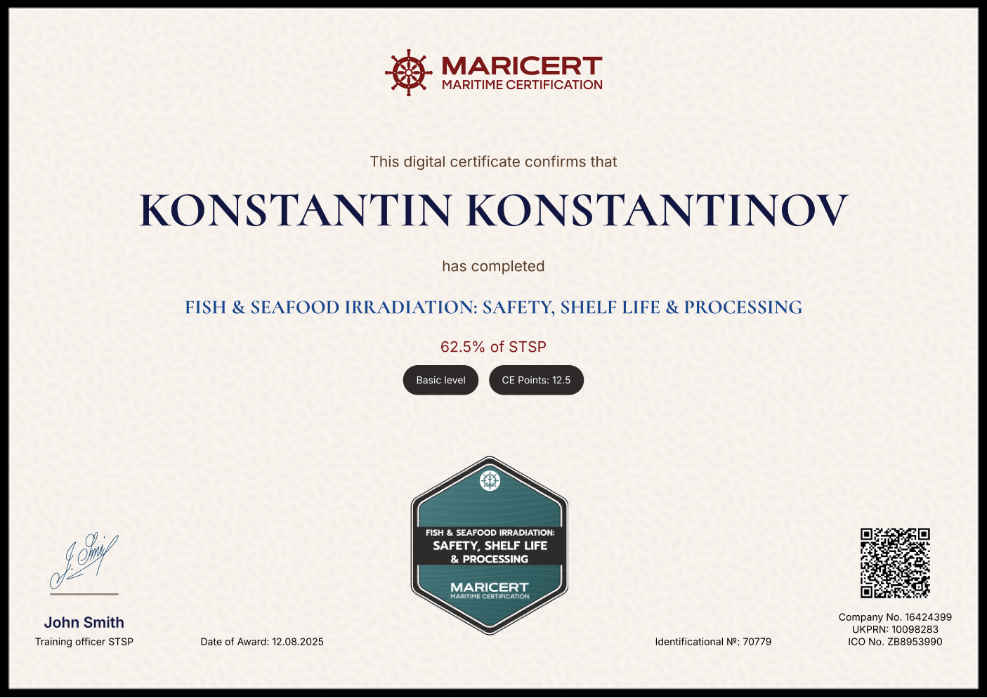Certificate