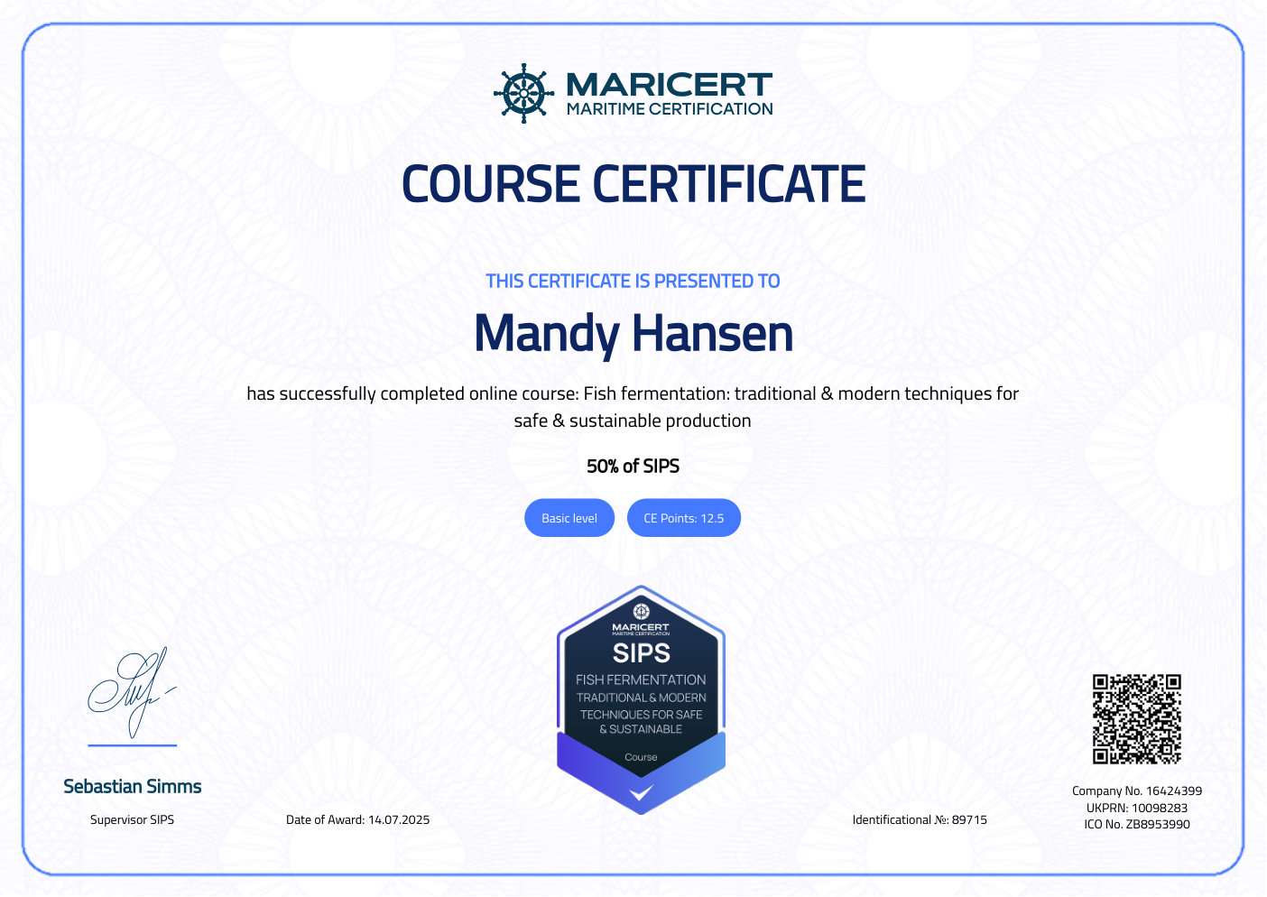 Certificate