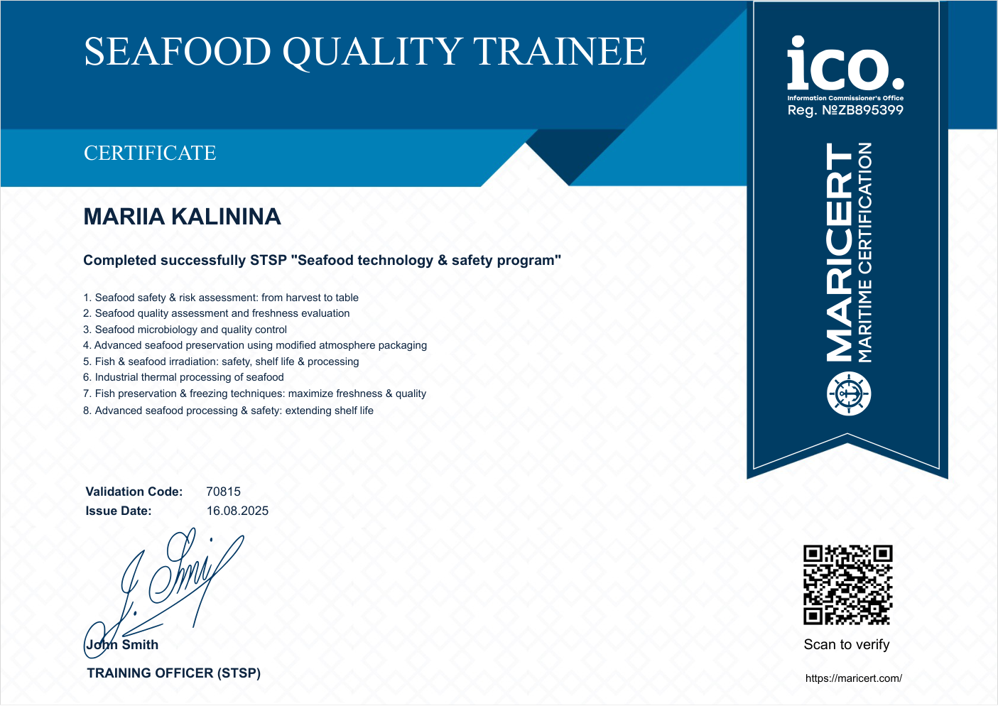 Certificate