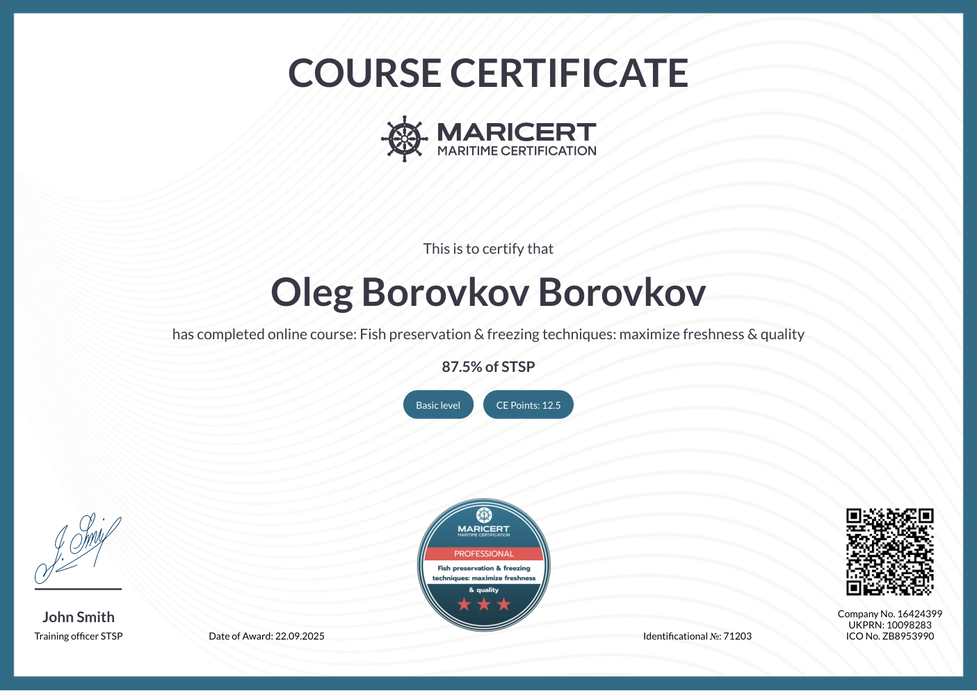 Certificate