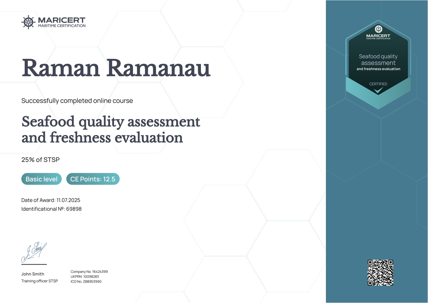 Certificate