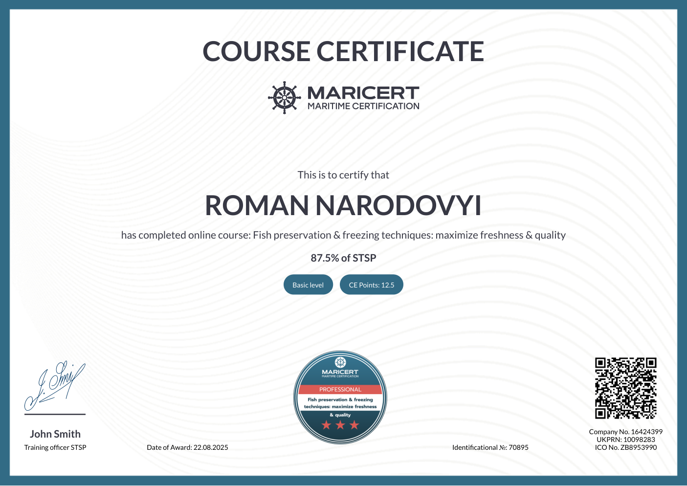Certificate