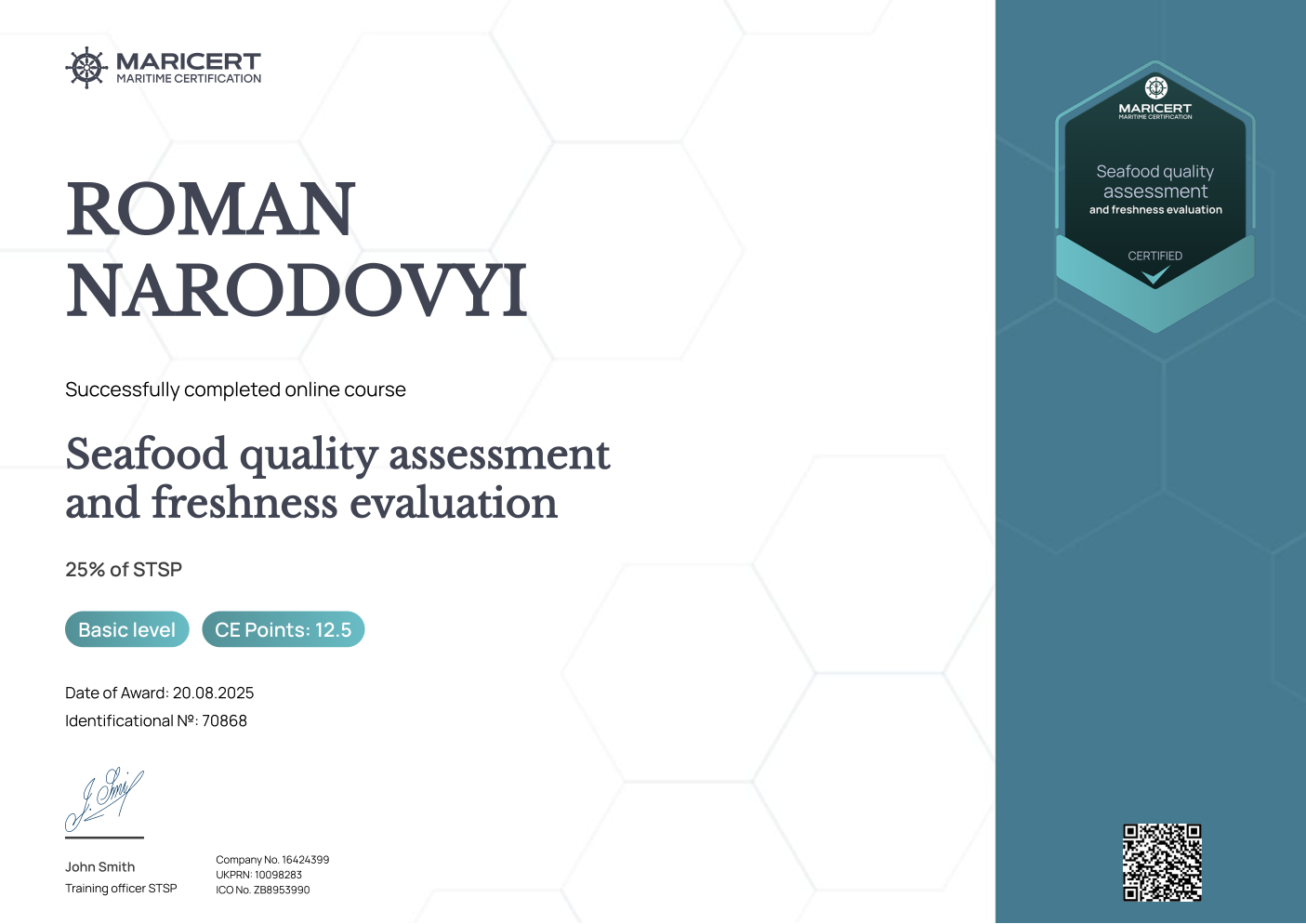 Certificate