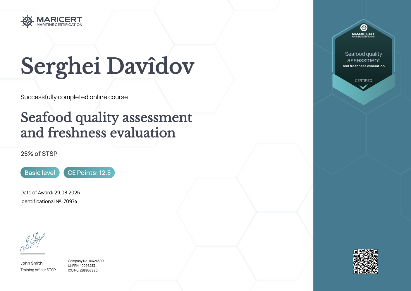 Certificate
