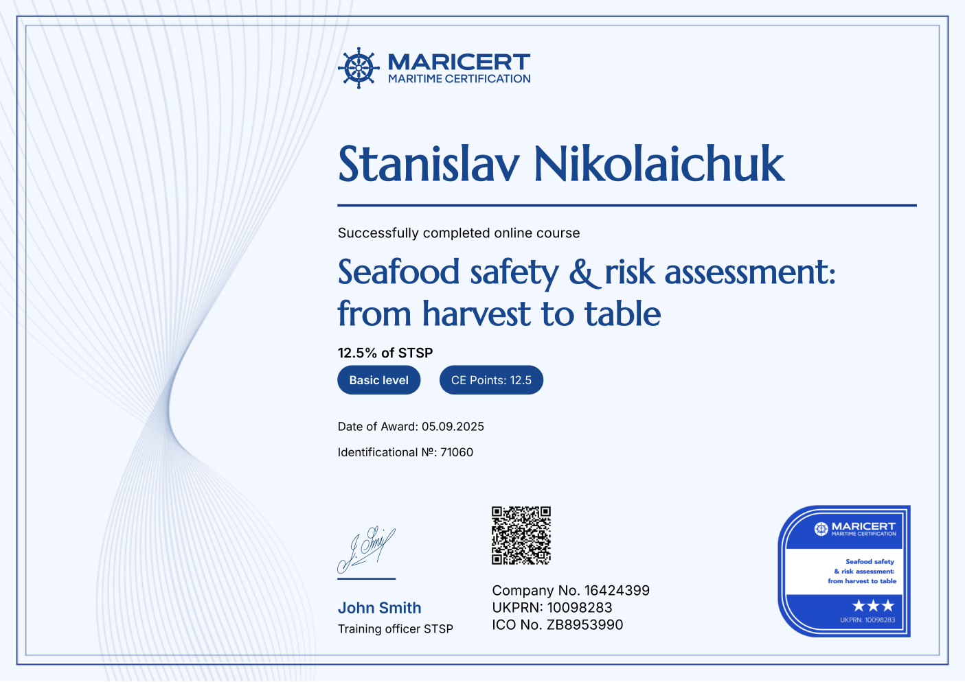 Certificate
