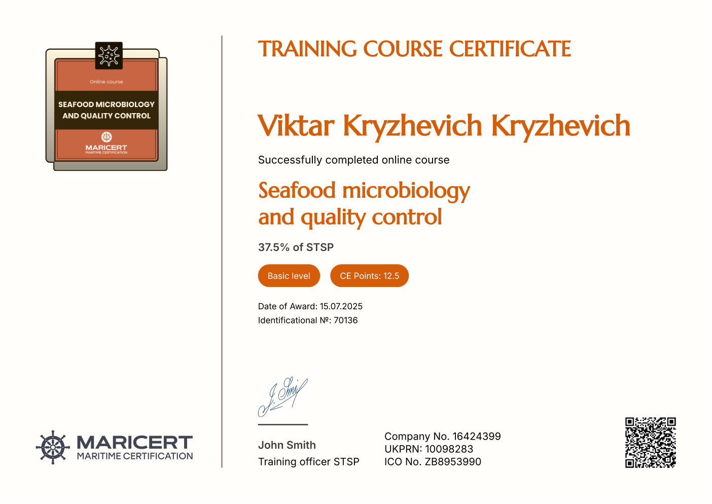 Certificate