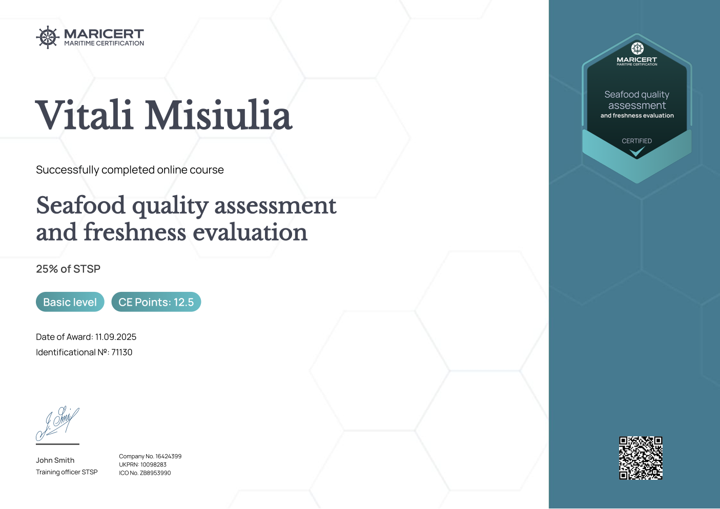 Certificate