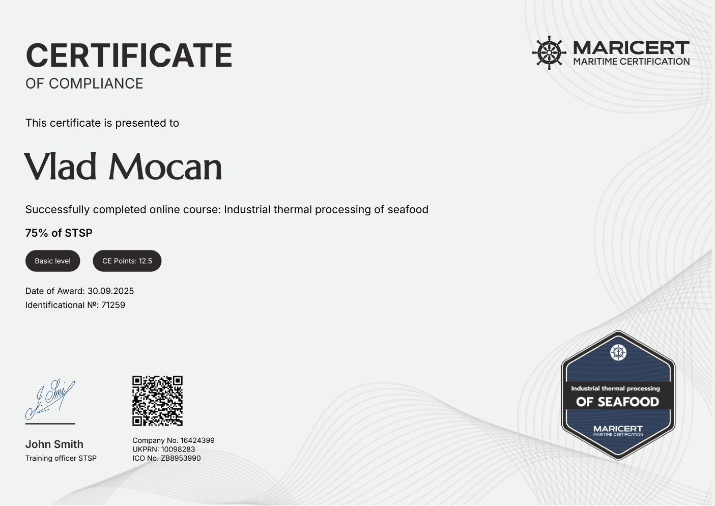 Certificate